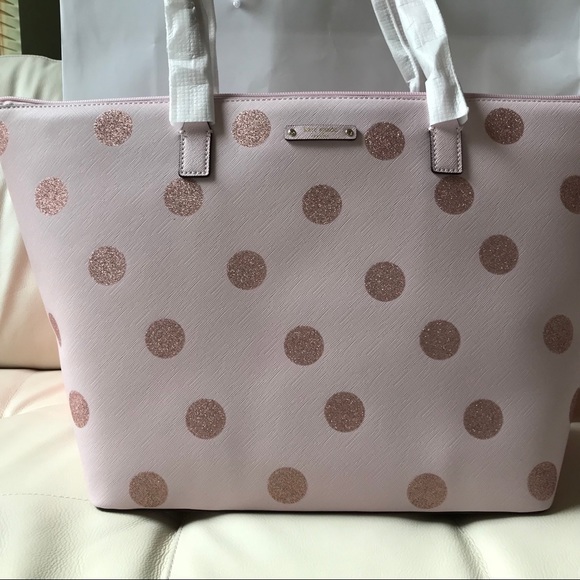 NWT KATE SPADE NEW YORK LARGE HANI HAVEN TOTE PINK - Picture 3 of 8